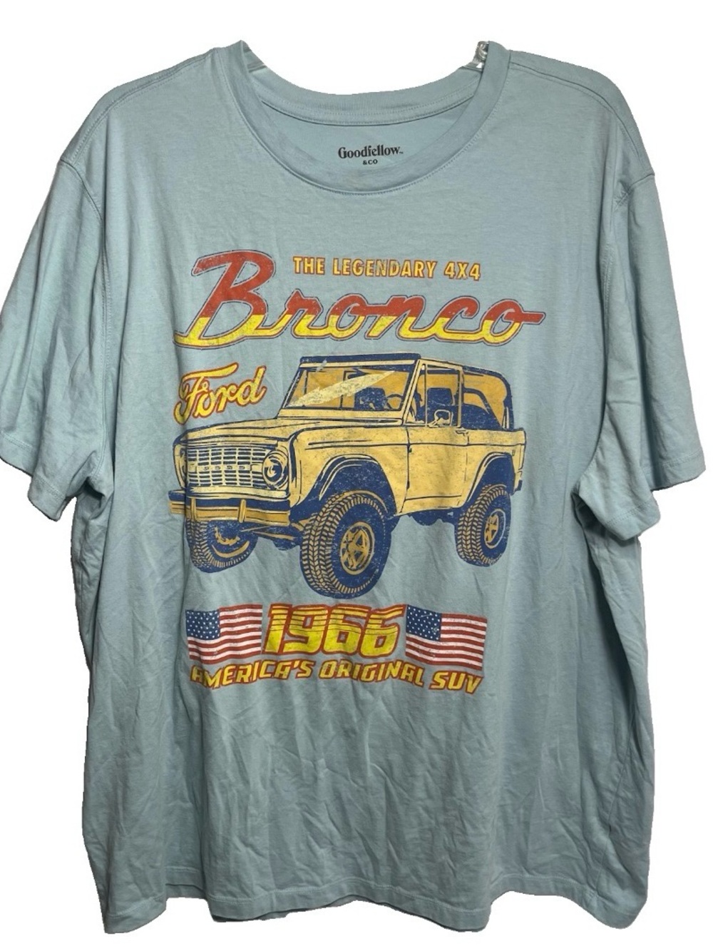 Ford Bronco 4x4 Vintage-Style Graphic T-Shirt – Size XXL